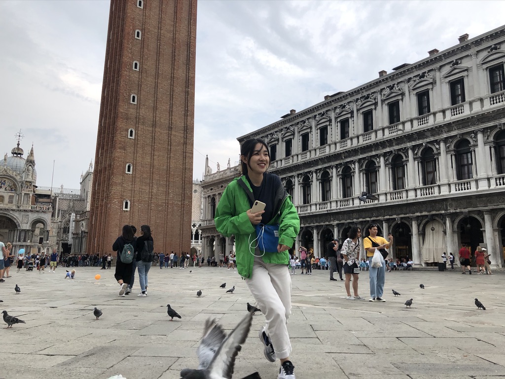 Chasing pigeons